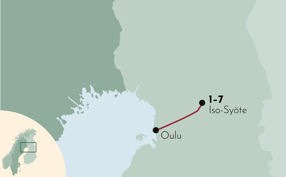 Karte zur Erlebniswoche Iso-Syöte 