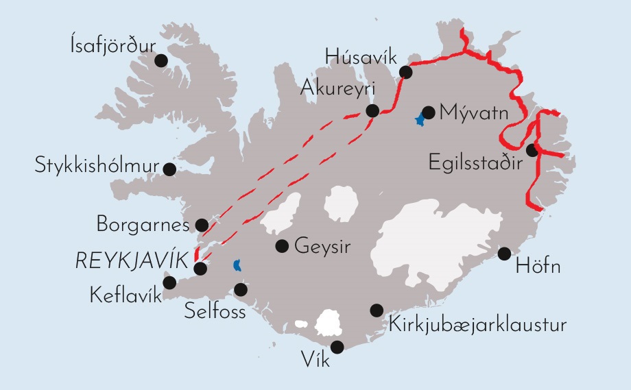 Die Ostfjorde Islands bieten eine atemberaubende Landschaft mit tiefen Fjorden, majestätischen Bergen und charmanten Küstendörfern. 