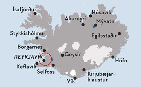 Karte Städtereise Silvester in Reykjavík für 4 Tage 2018/ 19