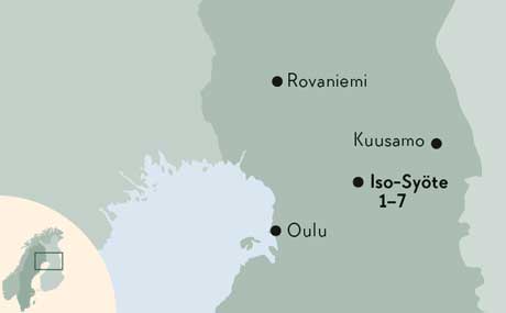 Karte zur Winterreise Traumhafte Aussicht in Finnland