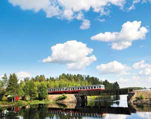 Unterwegs mit der Inlandsbahn in Schweden