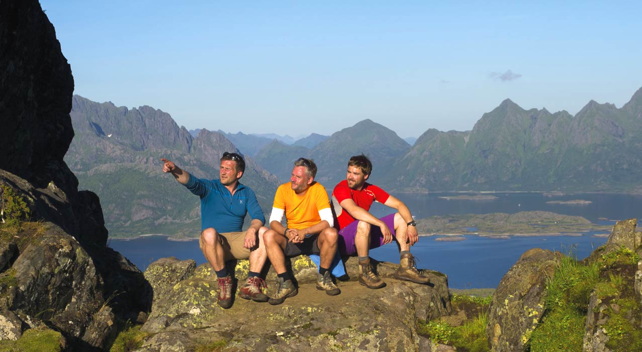 Gruppe von Wanderern in Norwegen